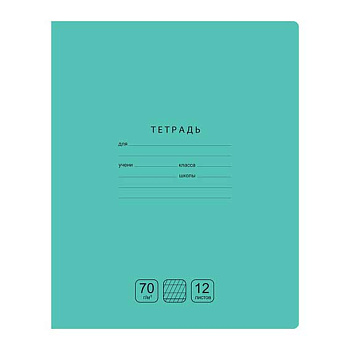 Тетрадь 12л. (кос.лин.с доп.гориз.) BG "Отличная" 11764 зелёная