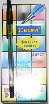 Ручка шар. BEIFA с метал. AA927-BK черн.