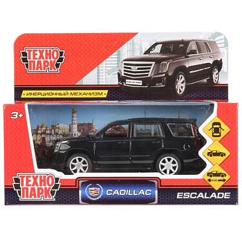 Машина Технопарк металл. Cadillac Escalade черный (12см) откр.дв,инерц,в/к ESCALADE-BK