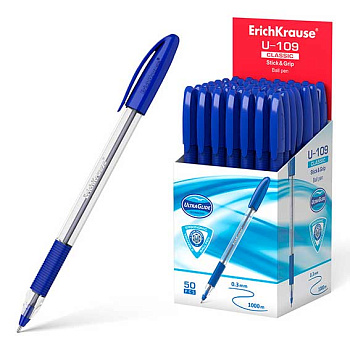 Ручка шар. EK "U-109 Classic Stick&Grip" 47574 синяя,1,0мм,Ultra Glide Technolog