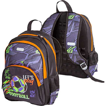 Рюкзак школьный ATTOMEX "Basic. Football" 7033442 эргоном.спинка,38*27*17см,свет