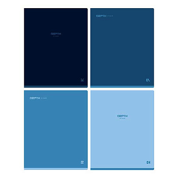 Тетрадь 48л. (клетка) BG "Monocolor. Blue" 11854 soft-touch лам.