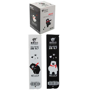 Грифель 0,7мм (20шт) КОКОС TONGXING STATIONERY "Bear" 252454 2B 252454