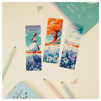 Закладки для книг, 3шт., MESHU "Blooming dream" MS_51066