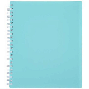 Тетрадь 80л. (клетка) А4 ХАТ спираль Premium "Newtone Pastel Незабудка" 05025 глянц.лам.,перфор.