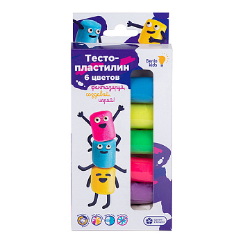 Тесто-пластилин (6цв*30гр) TA1090 (Genio Kids-Art)