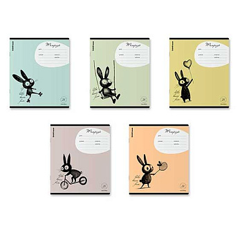 Тетрадь 24л. (линейка) EK "Funny Bunny" 64855 асс.