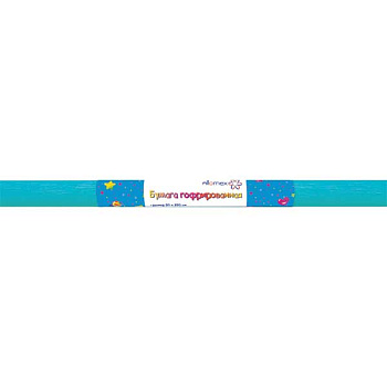 Бумага гофрированная ATTOMEX 50см*250см голубая 8040711 (32г/м2)