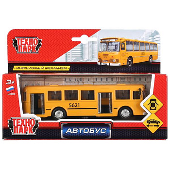 Машина Технопарк металл. Автобус (15см) инерц,откр.дв,в/к SB-16-57WB