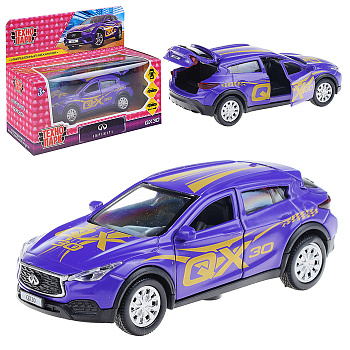 Машина Технопарк металл. Infiniti QX30 д/девочек (12см) дв,баг,инерц,в/к QX30-12