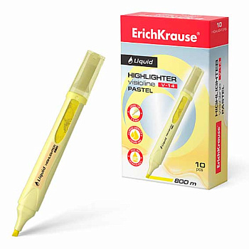 Маркер текст. EK Liquid Visioline V-14 Pastel 56023 жёлтый,жидкие чернила