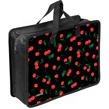 Папка пластик,с ручками А4 deVENTE "Very Cherry" 8057623 с расш.10см,400мкм,молния