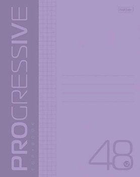 Тетрадь 48л. (клетка) ХАТ пластик.обл. "Прогрессив фиолетовая"
