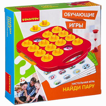 Bondibon Игра обучающая Найди пару (21x5.6x21см) ВВ2411