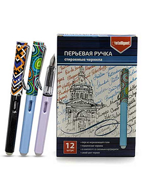 Ручка перьевая "Пиши-стирай" INTELLIGENT CK-185 синяя,корп.асс.
