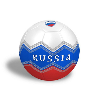 Мяч футбольный ПВХ Россия 5р, камера рез. SC-1PVC300-RUS-2