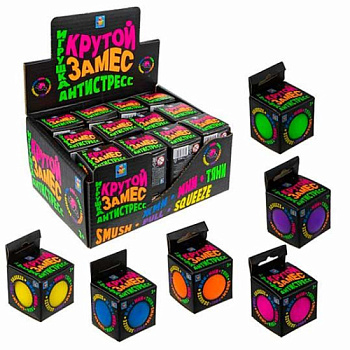 Игрушка-антистресс Крутой замес, Шар (4см,6цв,24шт/уп) Т18026