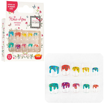 Lukky Нэйл-Арт наб. Cupcake 10 наклад.ногтей на клеевой основе,3-10 лет,кор. Т26628