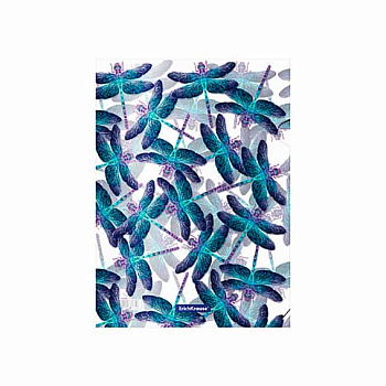Папка-уголок А4 EK "Neon Dragonflies" 55313 пластик,асс.