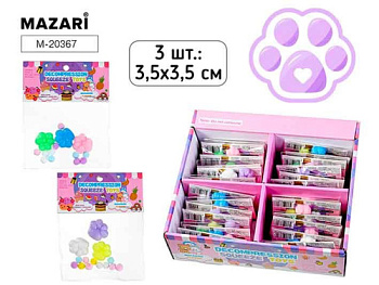 Игрушка-антистресс MAZARI "Лапки" 3.5*3.5см (3шт) M-20367
