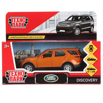 Машина Технопарк металл. Land Rover Discovery золотой (12см) инерц,откр.дв,в/к DISCOVERY-GD