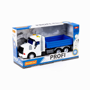 Автомобиль Профи бортовой синий (инерц,свет,звук) в/к 91680 (Полесье)
