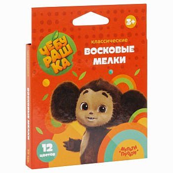 Мелки восковые 12цв. Мульти-Пульти "Чебурашка" МВЧБ_53003 кругл.,карт.е/подвес