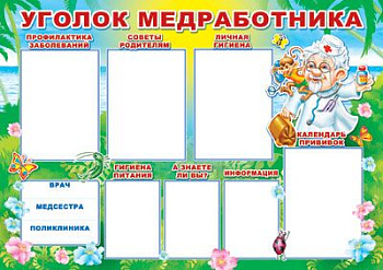 Плакат А1 Уголок медработника ПЛ-6088