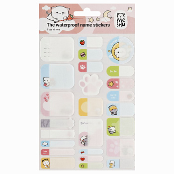 Наклейки бум. д/маркировки MESHU "Cute kittens" (11,5*20см) пакет европодв MS_58134