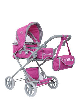 Коляска для кукол (трансформер) 8456-2256 Buggy Boom Infinia класс. (40*18*59)
