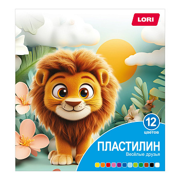 Пластилин Веселые друзья 12 цв 15 гр пенал Плф-007 (Колорит)