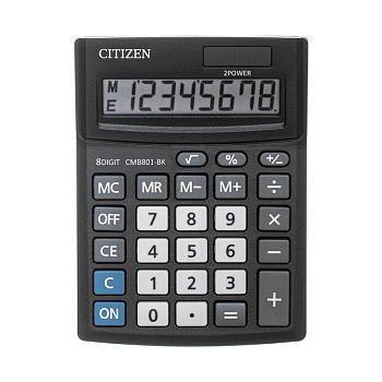 Калькулятор настольный Citizen Business Line CMB801-BK, 8 разрядов, двойное пита