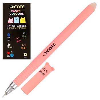 Ручка гелевая "Пиши-Стирай" deVENTE "Kitty" 5051320 синяя,0,7мм,с ласт.,корп.соф
