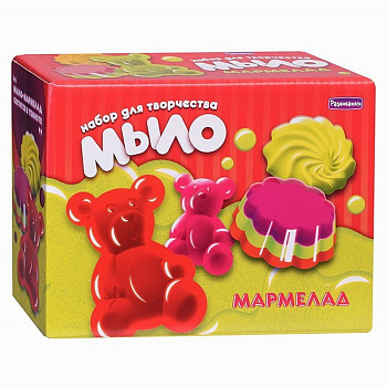 Десерт д/ванны Мыло - мармелад (4формы,свет.в темноте) С0237 (Развивашки)