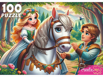 Пазлы (100эл) Принцесса на лошади УК100-0238