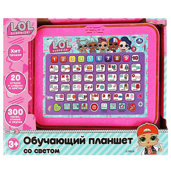 Планшет обуч. ЛОЛ (азбука,300песен,стихов,звуков,свет) в/к HT1134-R4