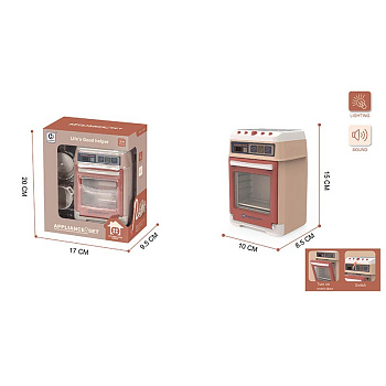 Электроплита YH129-7S (игрушка) на батар, с духовкой, посудой в/к