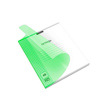 Тетрадь 48л. (клетка) EK пластик.обл. "CoverPrо Neon" 56390 зелёная