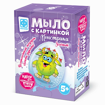Мыло с картинкой Монстрики Зеленый 980606 (Фантазер)