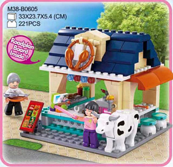 Мини-конструктор M38-B0605 Розовая мечта Пляжное кафе (225дет,2фиг) в/к