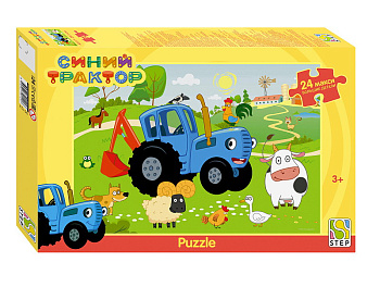 Пазлы (24эл) Maxi Синий трактор 90124 (Степ Пазл)