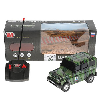 Машина Технопарк на РУ UAZ Hunter камуфляж (18см) свет,в/к HUNTER-18L-MIL