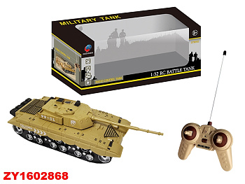 Танк на РУ QS3001A-3 свет, муз. 1:32, 27MHZ в/к