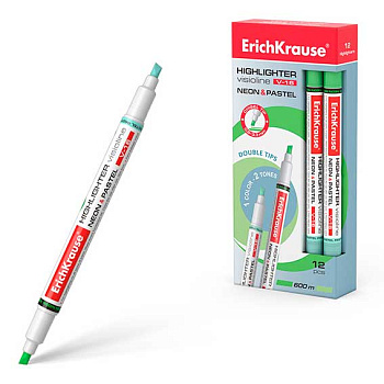Маркер текст. EK Visioline V-16 "Neon+Pastel" 56016 зелёный,двустор.,скошен.,0,6