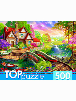 Пазлы (500эл) Волшебный домик у моста Ф500-7013