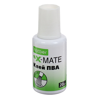 Клей ПВА  20мл ХАТ "X-Mate" 071923 с кисточкой