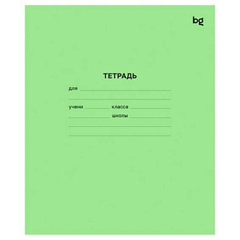 Тетрадь 18л. (клетка) BG "Зелёная" 57428