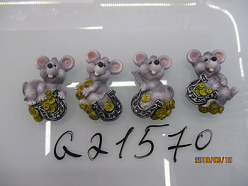 Магнит Мышка 6,2см 4в G21570 (12шт/уп) Цена за шт