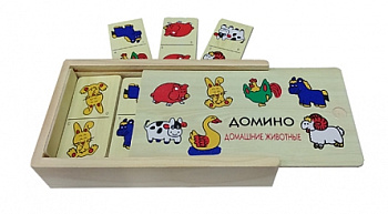 Дер.игр. Домино Домашние животные ИД-4172