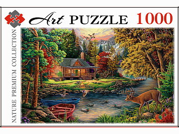 Пазлы (1000эл) Уютный домик у реки Ф1000-0569